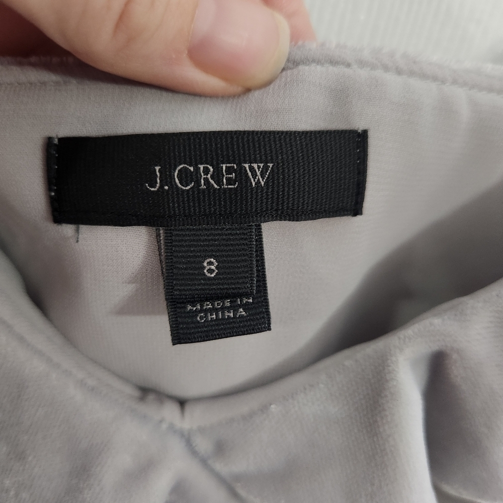 J.Crew ruffle grey Velour tank fairycore feminine adjustable straps women size 8 - Picture 4 of 10